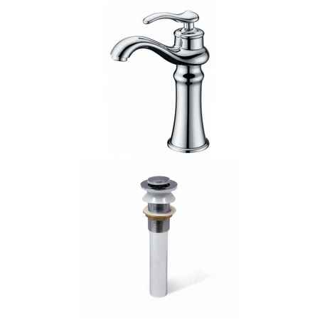 AMERICAN IMAGINATIONS Deck Mount CUPC Approved Lead Free Brass Faucet Set In Chrome Color, Drain Incl. AI-33673